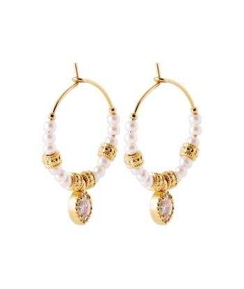 Boucles d'oreilles pendantes Loe en plaqué or suggérées chez